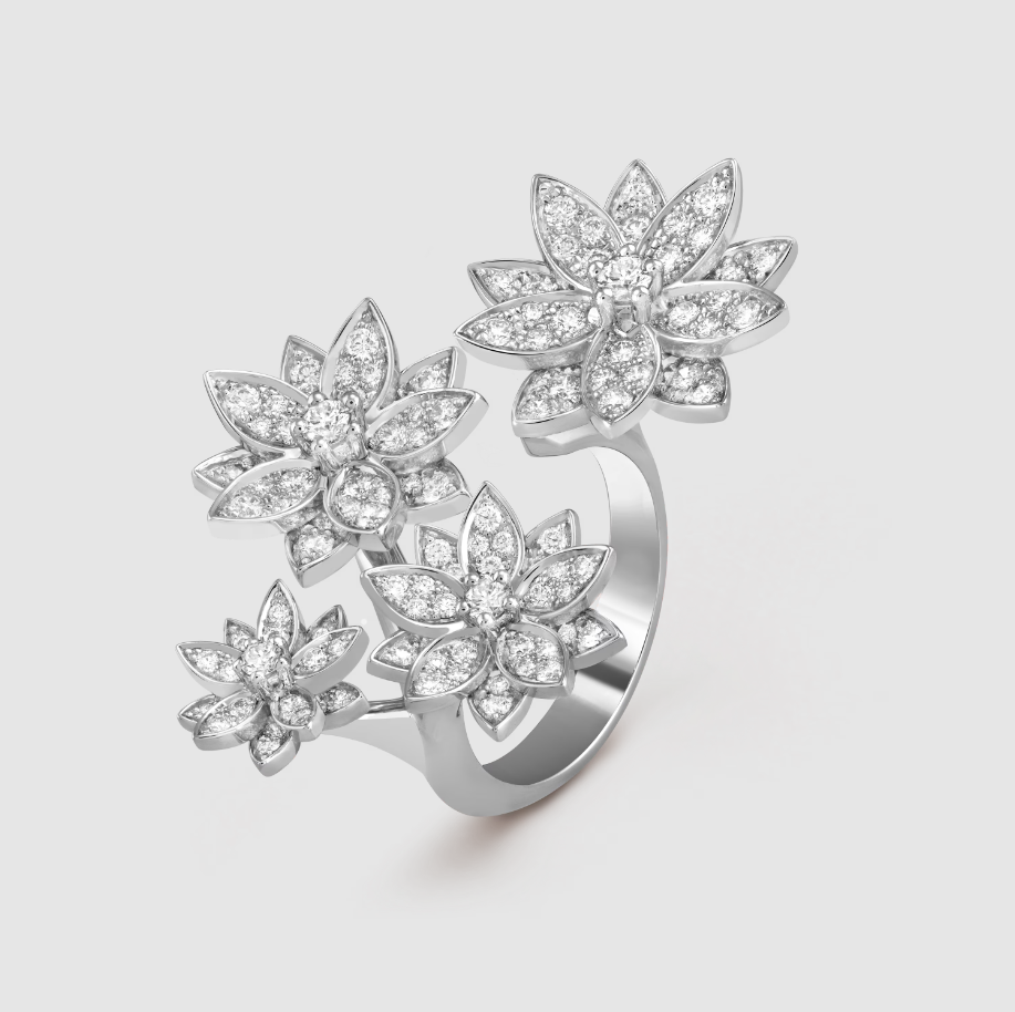 Lotus Between the Finger ring, 4 flowers